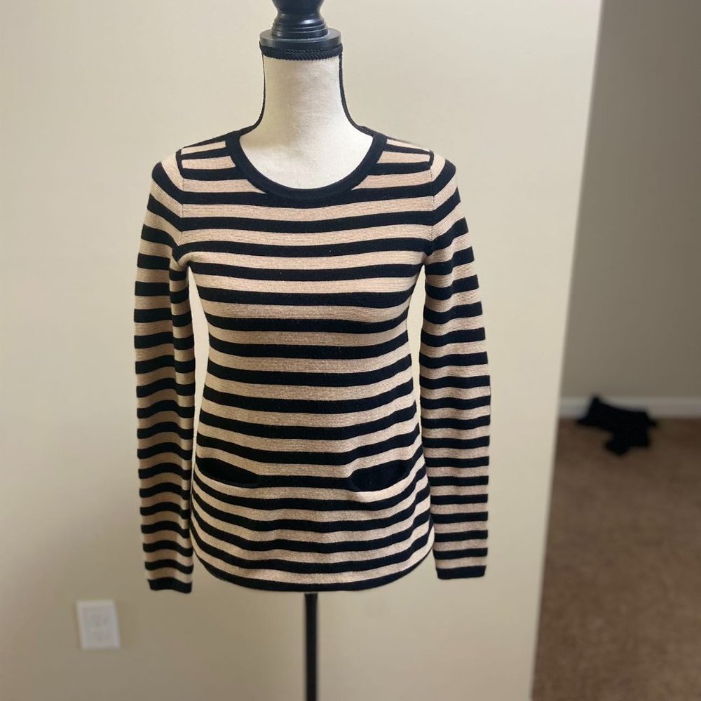 Club Monaco Black Striped Sweater Size XS